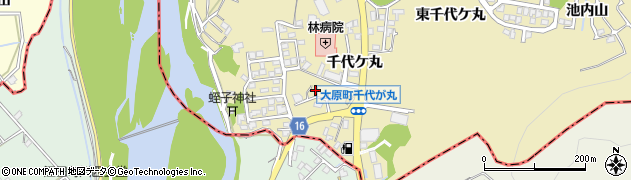 徳島県徳島市大原町（千代ケ丸山）周辺の地図