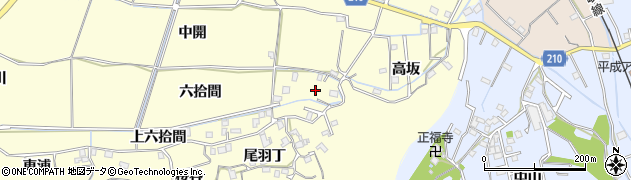 徳島県徳島市方上町（六拾間）周辺の地図