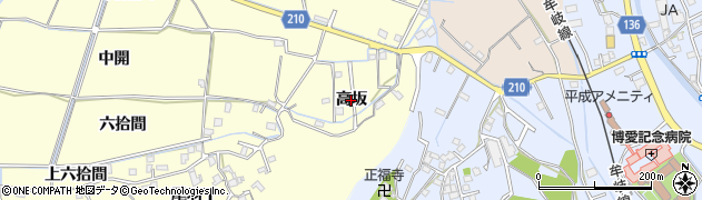 徳島県徳島市方上町（高坂）周辺の地図