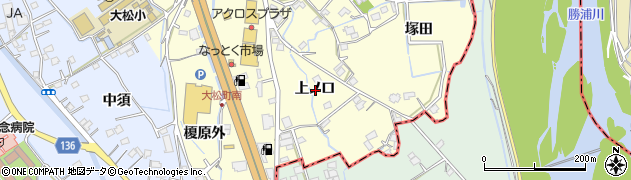 徳島県徳島市大松町上ノ口周辺の地図