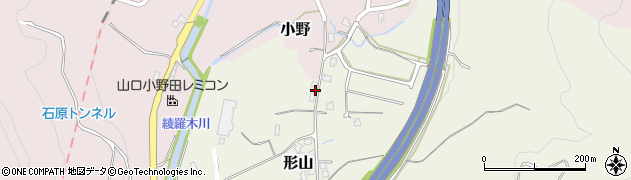 山口県下関市形山形山町周辺の地図