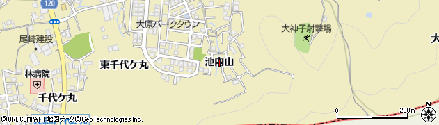 徳島県徳島市大原町（池内山）周辺の地図