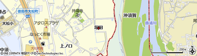 徳島県徳島市大松町（塚田）周辺の地図