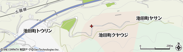 徳島県三好市池田町クヤウジ周辺の地図