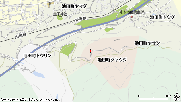 〒778-0008 徳島県三好市池田町クヤウジの地図