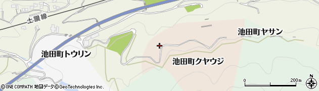 徳島県三好市池田町クヤウジ周辺の地図