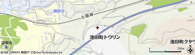 徳島県三好市池田町トウリン周辺の地図
