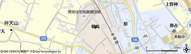 徳島県徳島市西須賀町鶴島周辺の地図