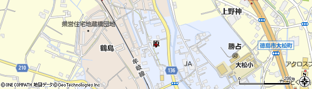 徳島県徳島市勝占町（原）周辺の地図