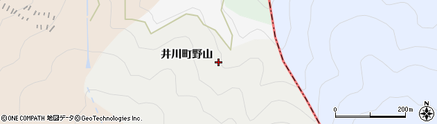 徳島県三好市井川町野山周辺の地図