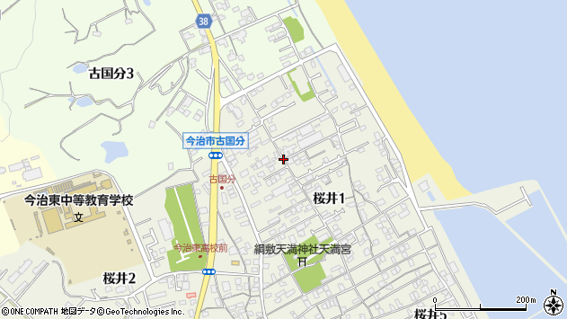 〒799-1522 愛媛県今治市桜井（丁目）の地図
