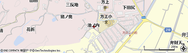 徳島県徳島市北山町（池ノ内）周辺の地図