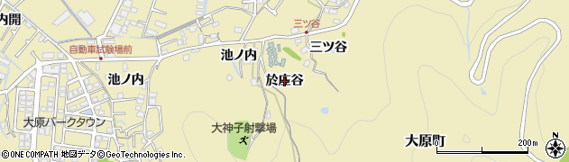 徳島県徳島市大原町（於庄谷）周辺の地図