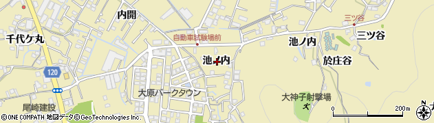 徳島県徳島市大原町池ノ内周辺の地図