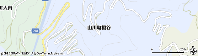 徳島県吉野川市山川町榎谷周辺の地図