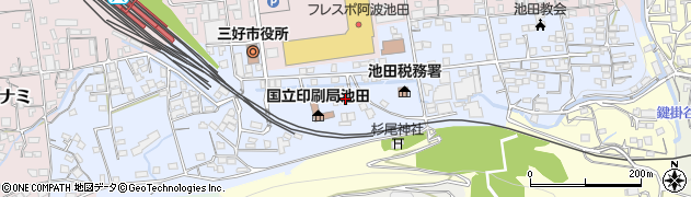 徳島県三好市池田町シンマチ1361周辺の地図