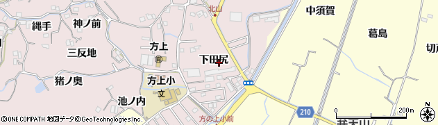 徳島県徳島市北山町（下田尻）周辺の地図