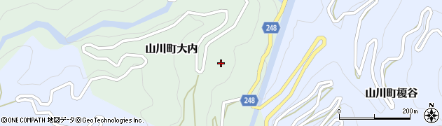 徳島県吉野川市山川町大内79周辺の地図