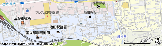 徳島県三好市池田町シンマチ1459周辺の地図