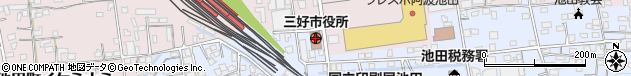 徳島県三好市周辺の地図