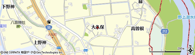 徳島県徳島市大松町（大久保）周辺の地図