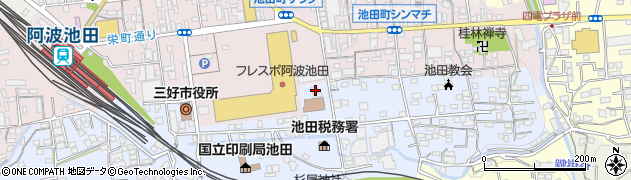 徳島県三好市池田町シンマチ1480周辺の地図