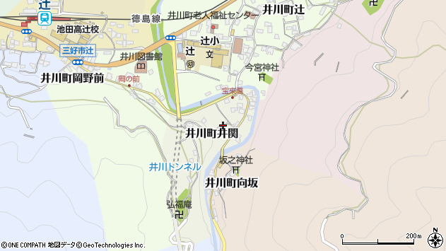〒779-4802 徳島県三好市井川町井関の地図