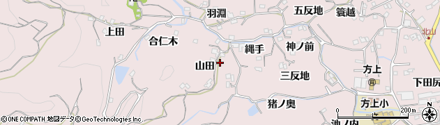 徳島県徳島市北山町（山田）周辺の地図