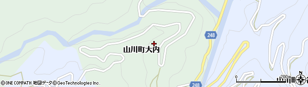 徳島県吉野川市山川町大内124周辺の地図