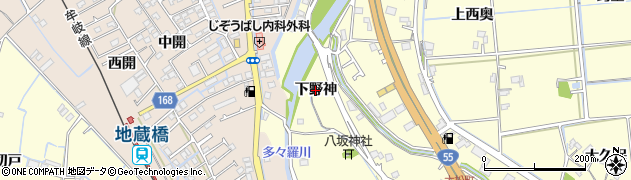 徳島県徳島市大松町（下野神）周辺の地図