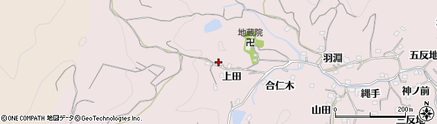 徳島県徳島市北山町（上田）周辺の地図