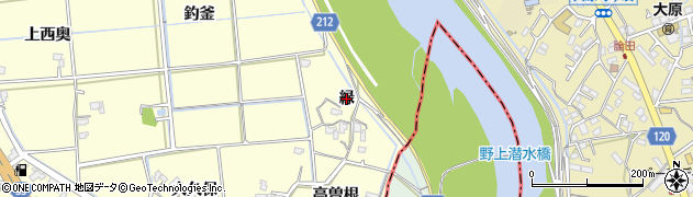 徳島県徳島市大松町（緑）周辺の地図