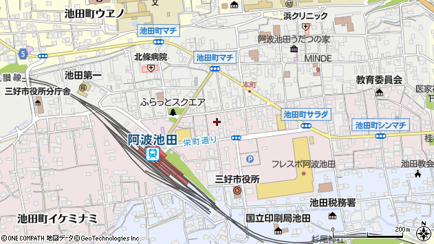 〒778-0003 徳島県三好市池田町サラダの地図