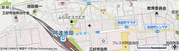徳島県三好市池田町サラダ周辺の地図