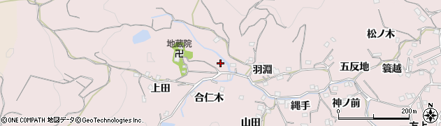 徳島県徳島市北山町（上屋敷）周辺の地図