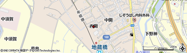 徳島県徳島市西須賀町（西開）周辺の地図