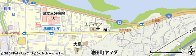 阿波池田通運株式会社　本社周辺の地図