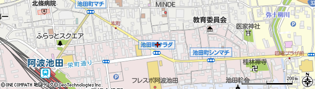 徳島大正銀行池田支店 ＡＴＭ周辺の地図