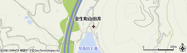 愛媛県四国中央市金生町山田井1634周辺の地図