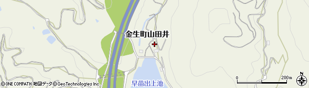 愛媛県四国中央市金生町山田井1632周辺の地図