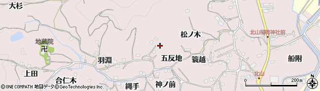 徳島県徳島市北山町松ノ木周辺の地図