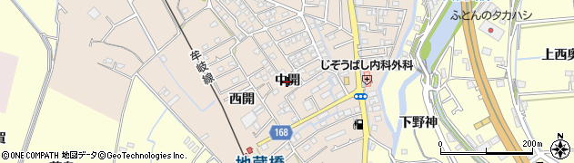 徳島県徳島市西須賀町（中開）周辺の地図