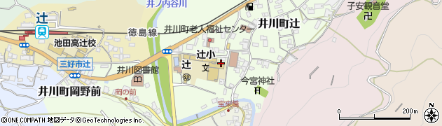 徳島県三好市井川町辻周辺の地図