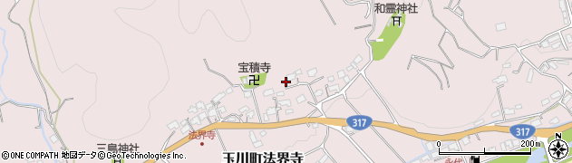 愛媛県今治市玉川町法界寺周辺の地図