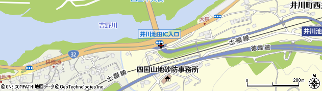 井川池田ＩＣ周辺の地図