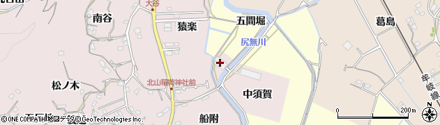 徳島県徳島市北山町（中須賀）周辺の地図