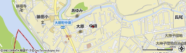 徳島県徳島市大原町（中須）周辺の地図
