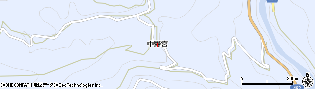徳島県美馬市穴吹町口山（中野宮）周辺の地図