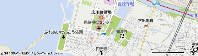 広川町役場議会　事務局周辺の地図
