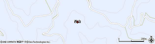 徳島県美馬市穴吹町口山（西山）周辺の地図